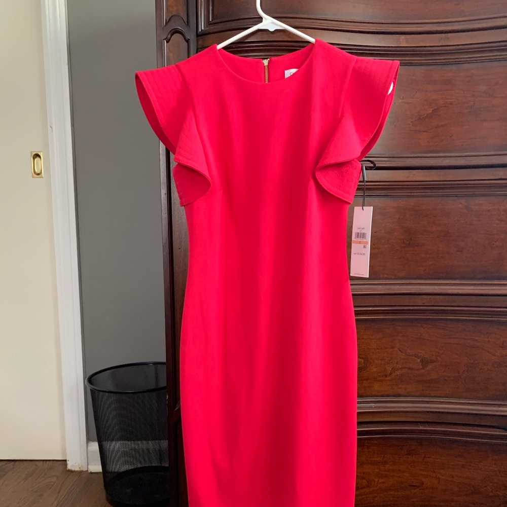 Calvin Klein Hot Pink Cocktail Dress